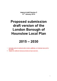 Proposed Submission Draft Version of the London Borough of Hounslow Local Plan