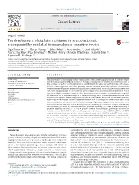 The Development of Cisplatin Resistance in Neuroblastoma Is