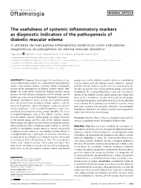 The Usefulness of Systemic Inflammatory Markers As Diagnostic