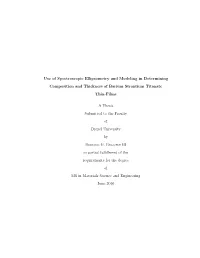Use of Spectroscopic Ellipsometry and Modeling in Determining Composition and Thickness of Barium Strontium Titanate Thin-Films