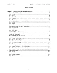 Appendix C. General Tables of Units of Measurement