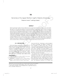 Dynamics of the Upper Mantle in Light of Seismic Anisotropy
