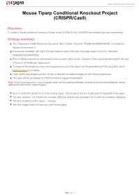 Mouse Tiparp Conditional Knockout Project (CRISPR/Cas9)