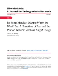 Narratives of Fear and the War on Terror in the Dark Knight Trilogy David A