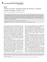 Obesity Paradox&Rsquo