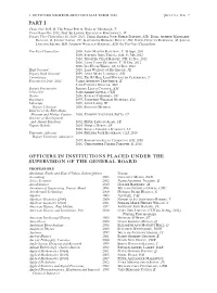 Part I Officers in Institutions Placed