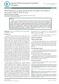 Phytochemical Screening and Medicinal Potentials of the Bark of Dacryodes Edulis (G. Don) HJ