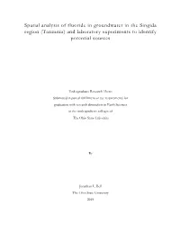 Spatial Analysis of Fluoride in Groundwater in the Singida Region (Tanzania) and Laboratory Experiments to Identify Potential Sources