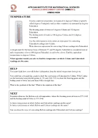 Temperature Help Next