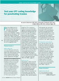 Test Your CPT Coding Knowledge for Penetrating Trauma