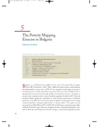 The Poverty Mapping Exercise in Bulgaria