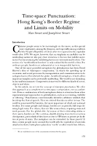 Time-Space Punctuation: Hong Kong's Border Regime and Limits On