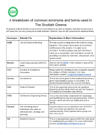 A​ Breakdown of Common Acronyms and Terms Used in the Scottish