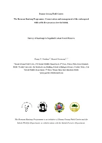 Danau Girang Field Centre the Bornean Banteng Programme
