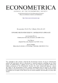 Dynamic Mechanism Design: a Myersonian Approach