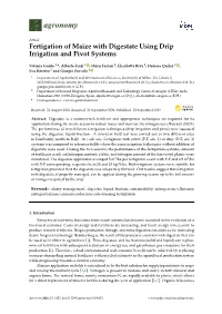 Fertigation of Maize with Digestate Using Drip Irrigation and Pivot Systems