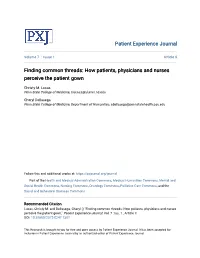 How Patients, Physicians and Nurses Perceive the Patient Gown