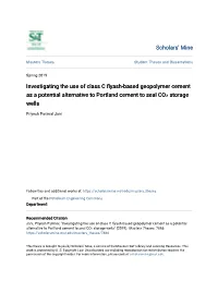 Investigating the Use of Class C Flyash-Based Geopolymer Cement As a Potential Alternative to Portland Cement to Seal CO₂ Storage Wells