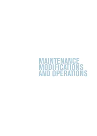 Maintenance Modification and Operations