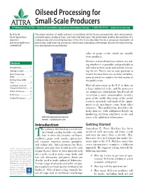 Oilseed Processing for Small-Scale Producers