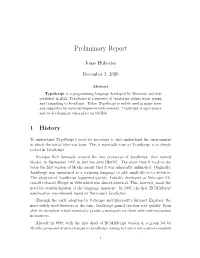 Preliminary Report