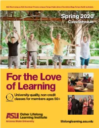 Spring 2020 Class Schedule