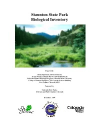Staunton State Park Biological Inventory