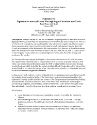 Syllabus FREN379 Winter 2020