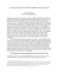 The Collective Action Problems of Political Consolidation: Evidence from Poland1