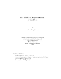 The Political Representation of the Poor