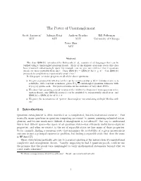 The Power of Unentanglement