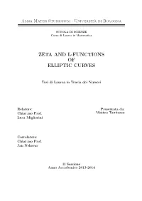 Zeta and L-Functions of Elliptic Curves