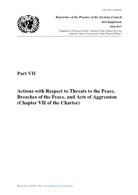 Chapter VII of the Charter)