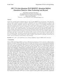 III-V Tri-Gate Quantum Well MOSFET: Quantum Ballistic Simulation Study for 10Nm Technology and Beyond