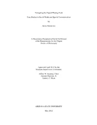 Navigating the Digital Playing Field Case Studies in Social Media And