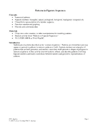 Patterns in Figurate Sequences