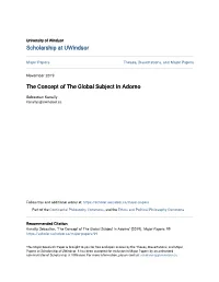 The Concept of the Global Subject in Adorno