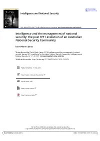 The Post 9/11 Evolution of an Australian National Security Community
