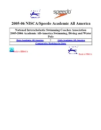 2005-06 NISCA/Speedo Academic All America