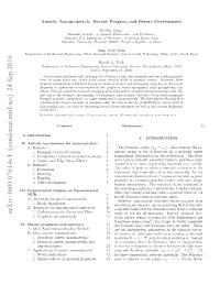 Auxetic Nanomaterials: Recent Progress and Future Development