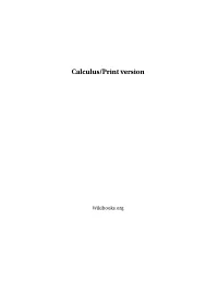 Calculus/Print Version