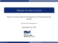 Editores De Texto En Linux