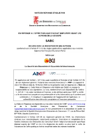 Note En Réponse SABC