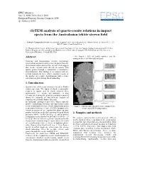 (S)TEM Analysis of Quartz-Coesite Relations in Impact Ejecta from the Australasian Tektite Strewn Field