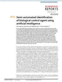Semi-Automated Identification of Biological Control Agent Using
