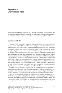 Appendix a Curriculum Vitæ