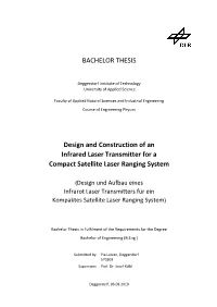 BACHELOR THESIS Design and Construction of an Infrared Laser