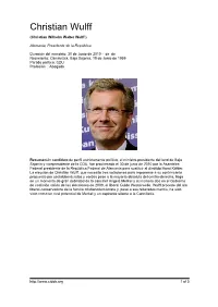 Christian Wulff (Christian Wilhelm Walter Wulff )