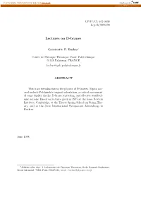 Lectures on D-Branes