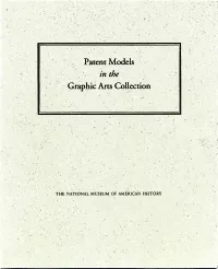 Patent Models in the Graphic Arts Collection